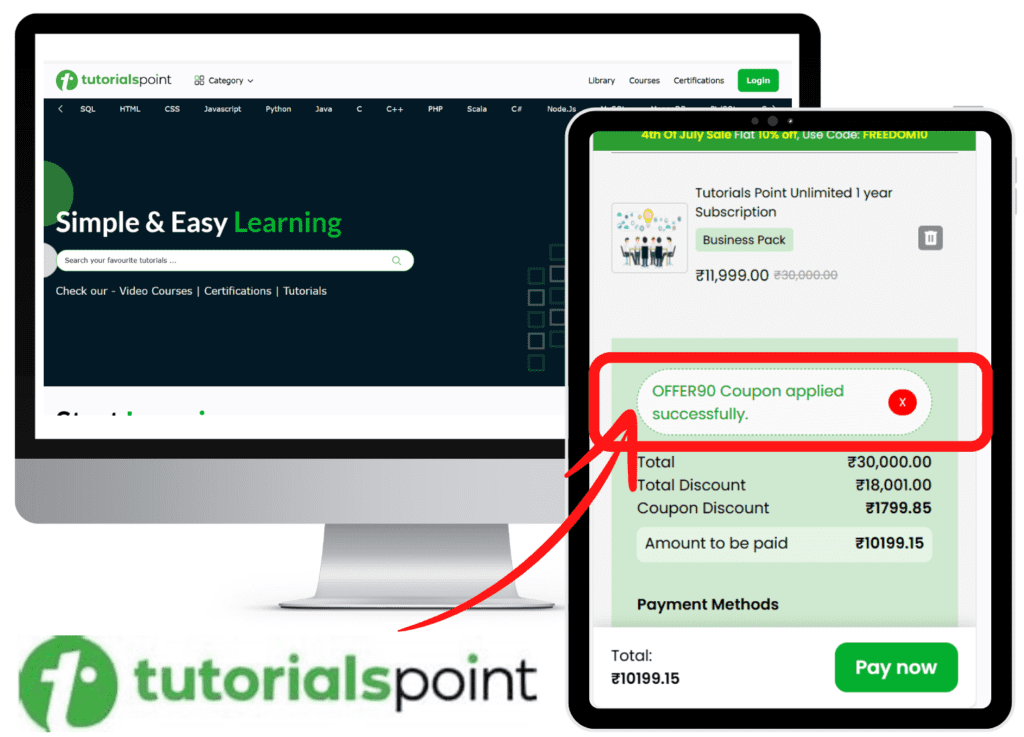 TutorialsPoint Coupon Code