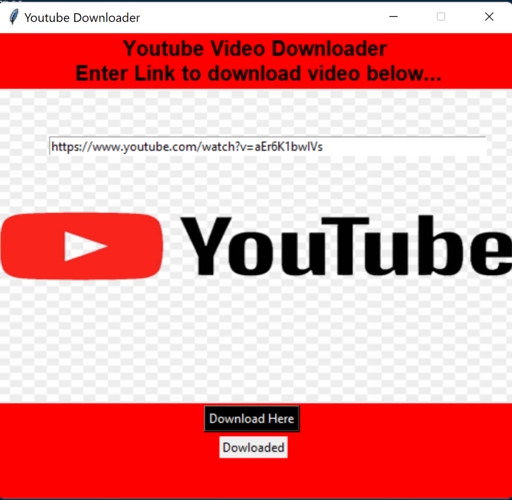 GUI Youtube Downloader Using Python - CodeWithCurious