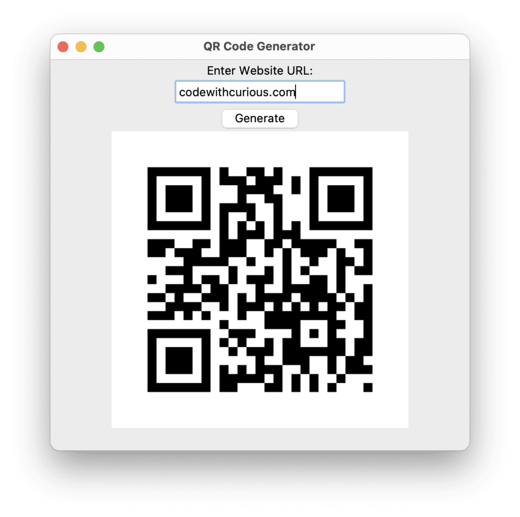 generate QR code Using python with Source Code - CodeWithCurious