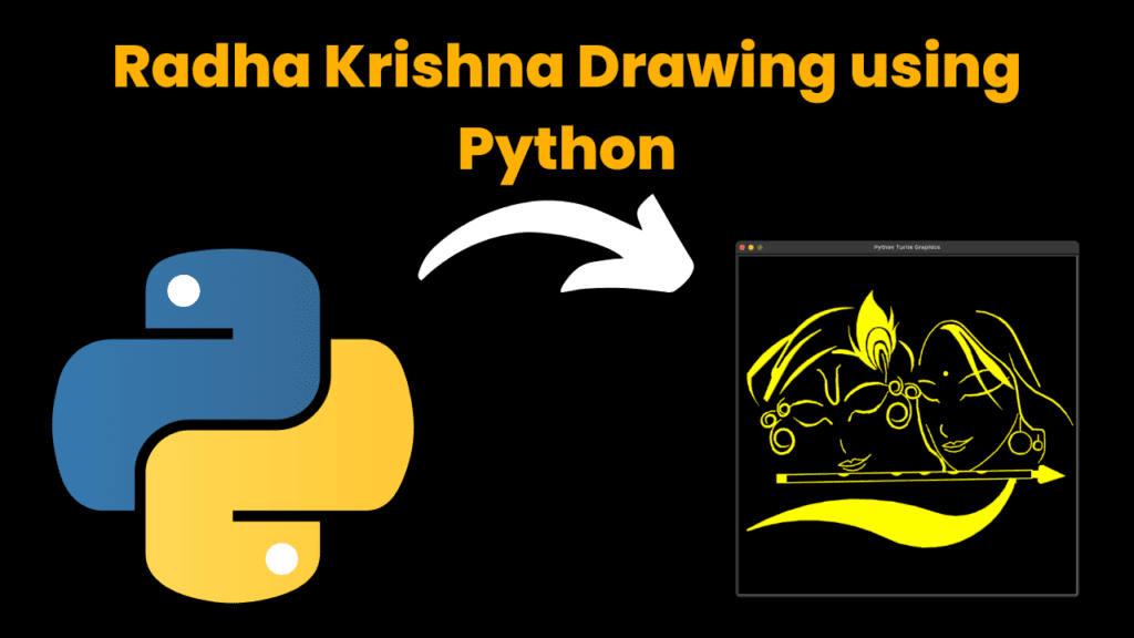 radha krishna drawing using python