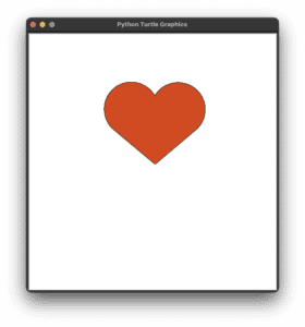 Draw a Heart Using Python Turtle with Source Code - CodeWithCurious
