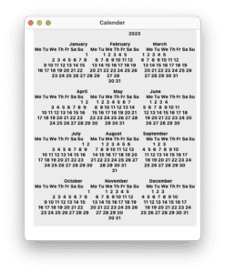 Graphical User Interface Calendar using python With Source Code ...