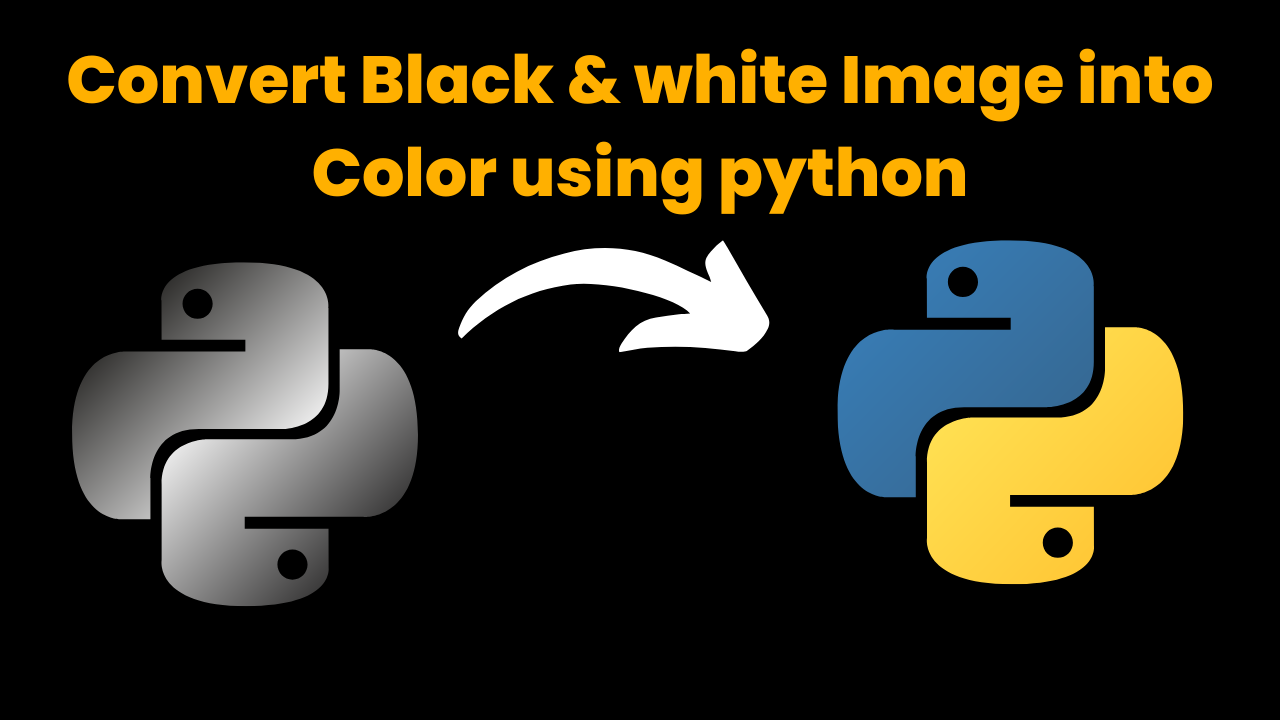 Convert Black & white Image into Color using python
