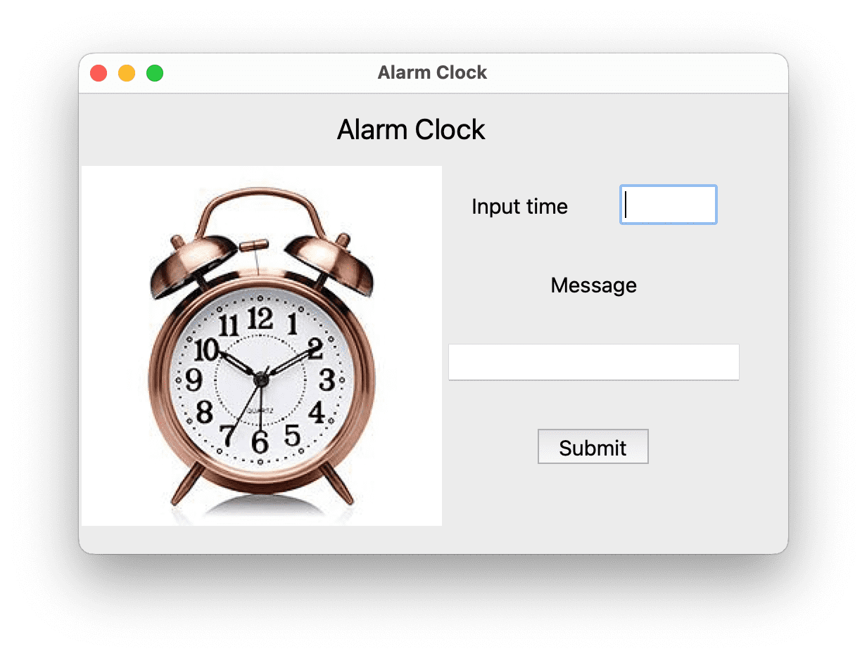 GUI alarm Clock Using Python CodeWithCurious