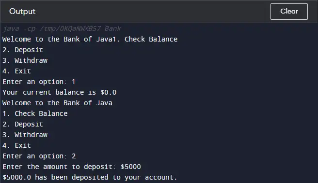 Simple Banking Application Using Java