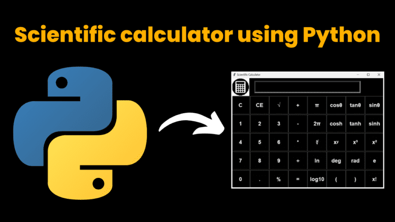 Scientific calculator using Python With Source Code - CodeWithCurious