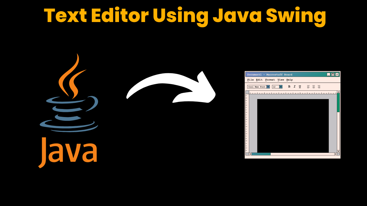 Text Editor Using Java Swing