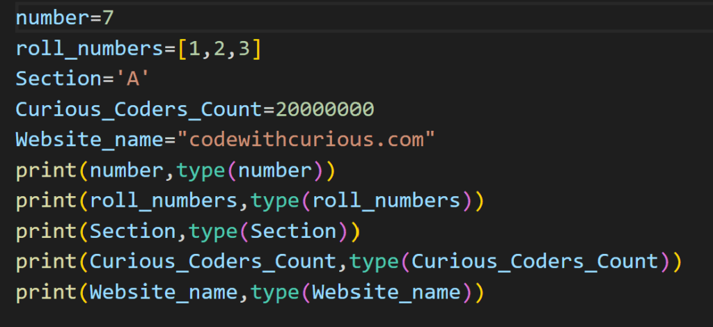 Variables in Python