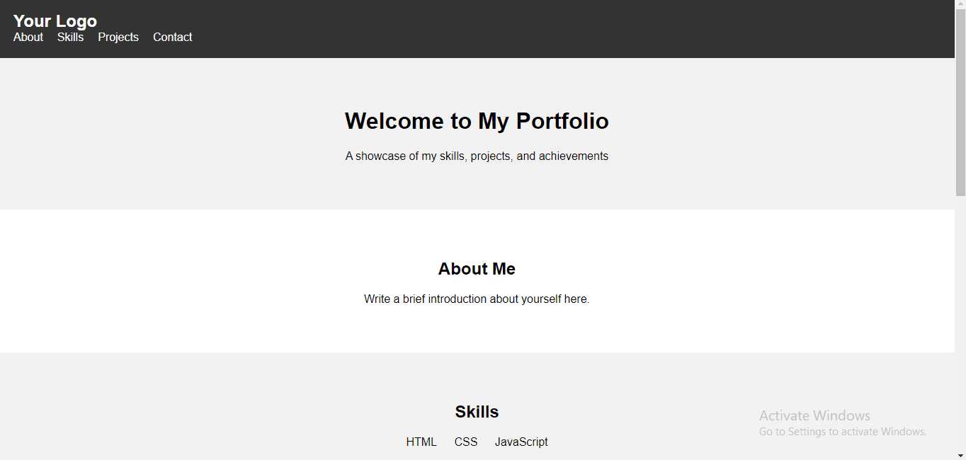 Personal Portfolio Website Using HTML , CSS , JavaScript - CodeWithCurious