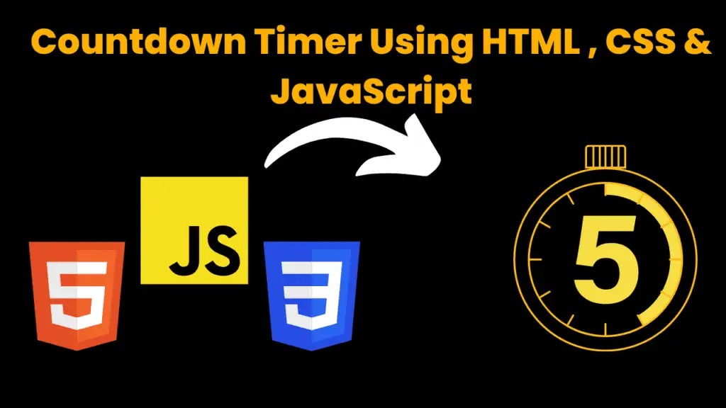 Countdown Timer Using HTML , CSS & JavaScript. CodeWithCurious