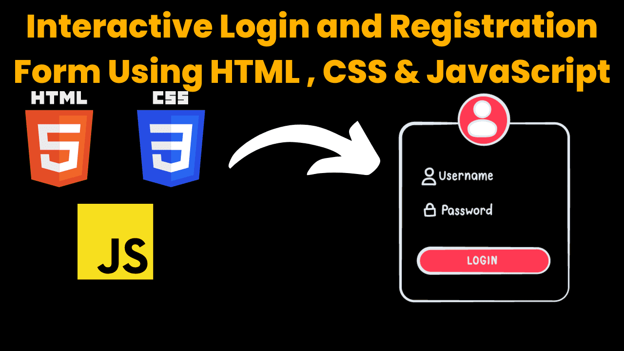 Interactive Login and Registration Form Using HTML , CSS & JavaScript ...