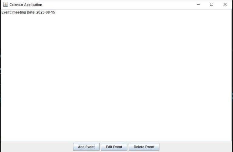Calendar Application using Java Swing - CodeWithCurious
