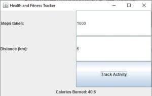 Fitness Tracker App Using Java Swing - CodeWithCurious