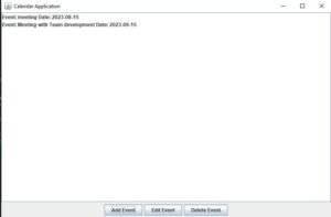 Calendar Application using Java Swing - CodeWithCurious