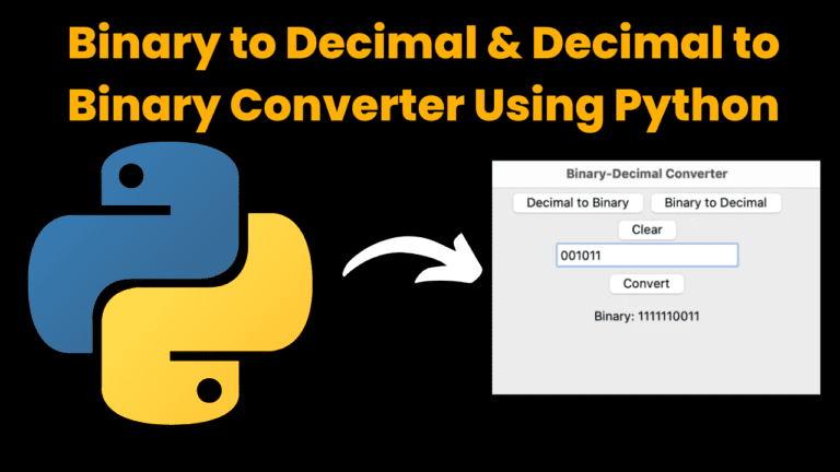 Binary to decimal & decimal to binary converter - CodeWithCurious