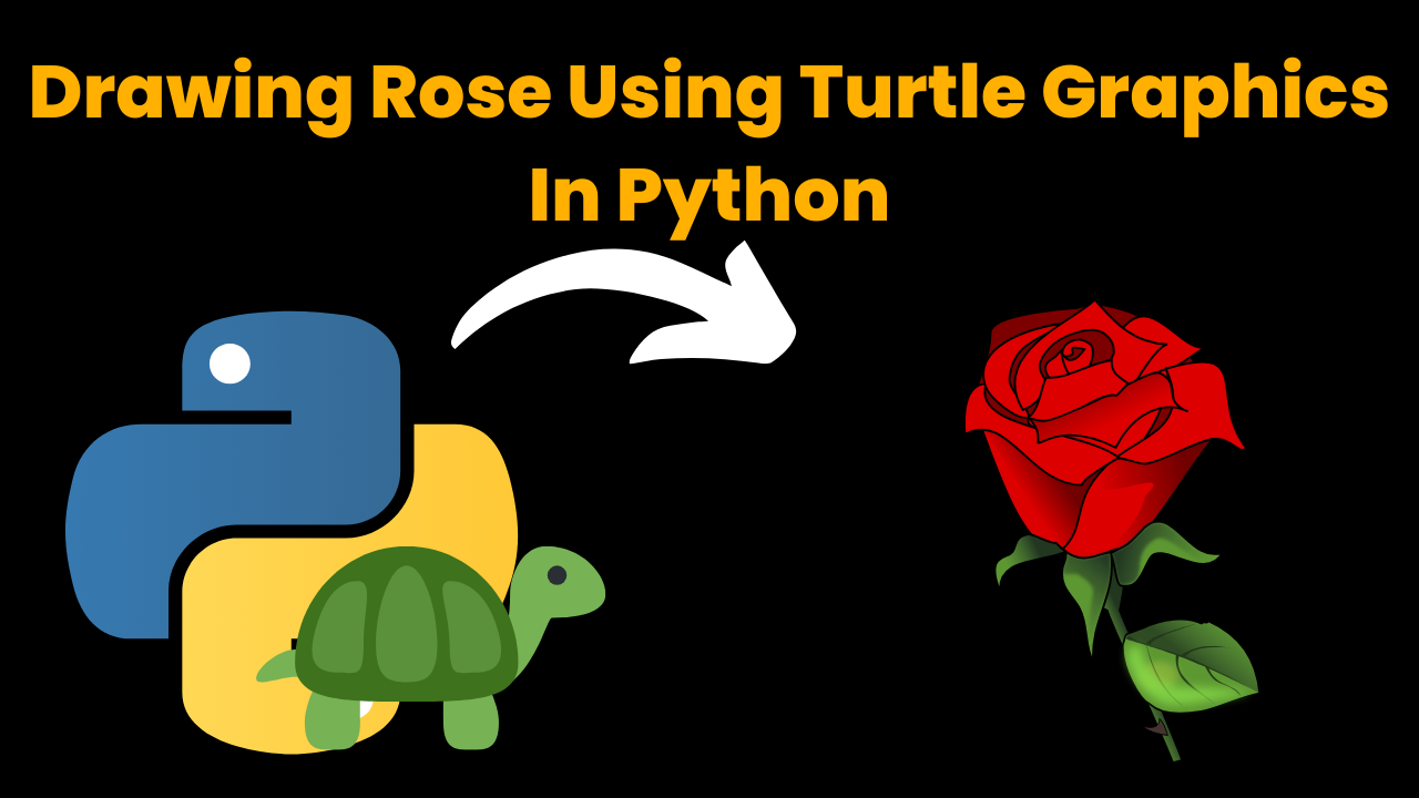 Drawing rose using python turtle