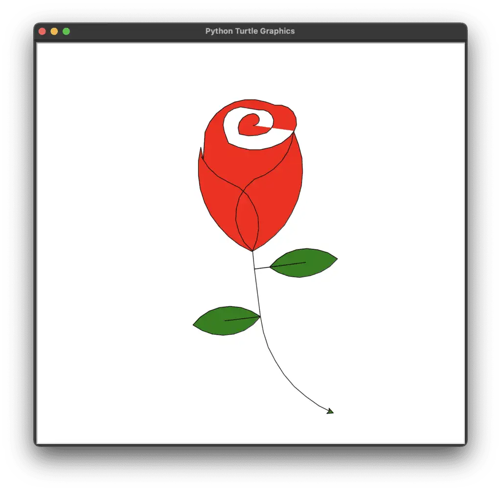 draw rose using python