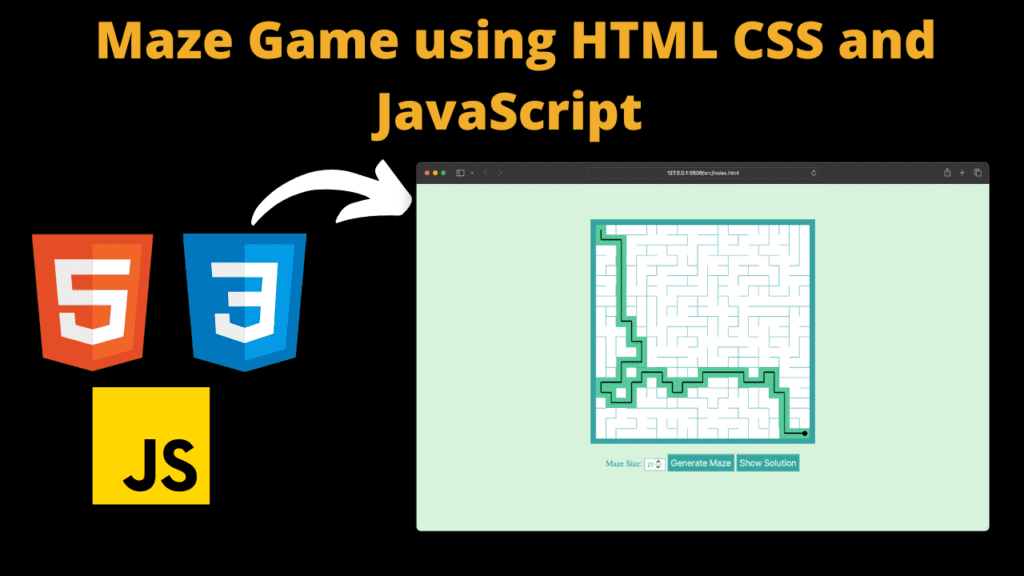 maze game using html css js