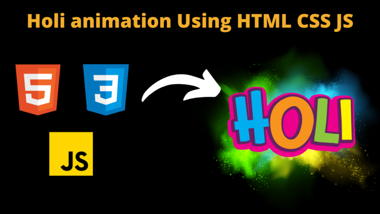 Holi fluid animation using HTML CSS Javascript - Holi Project using HTML CSS JS​