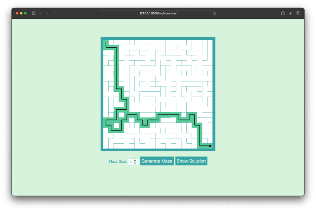 maze game using html css javascript