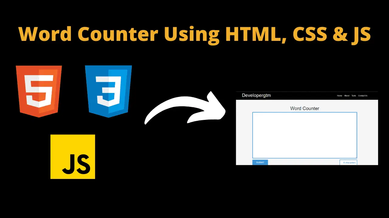 Word Counter Website Using HTML , CSS And Javascript