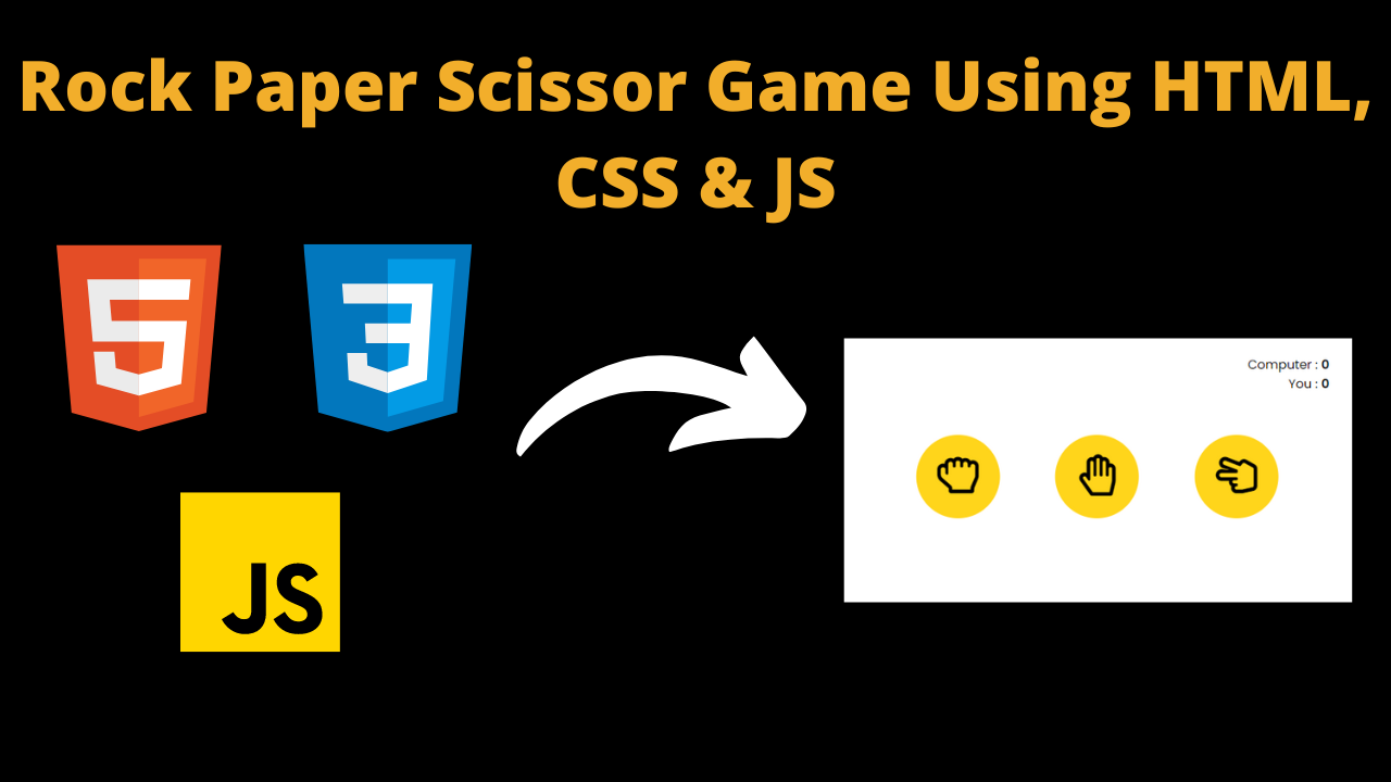 Rock Paper Scissor Game Using HTML , CSS And Javascript