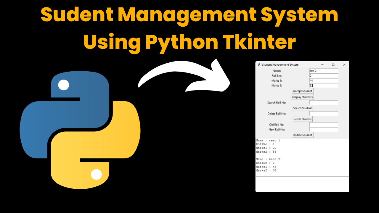 Student Management System Using Python and Tkinter
