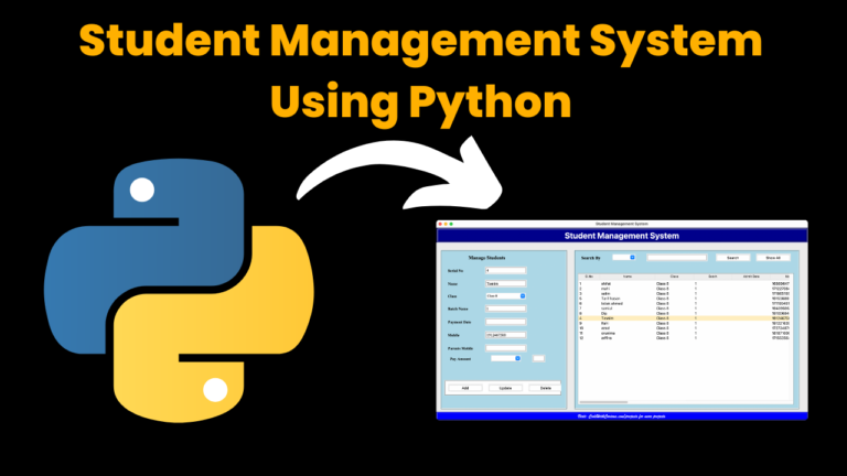 Student Management System Using Python ​