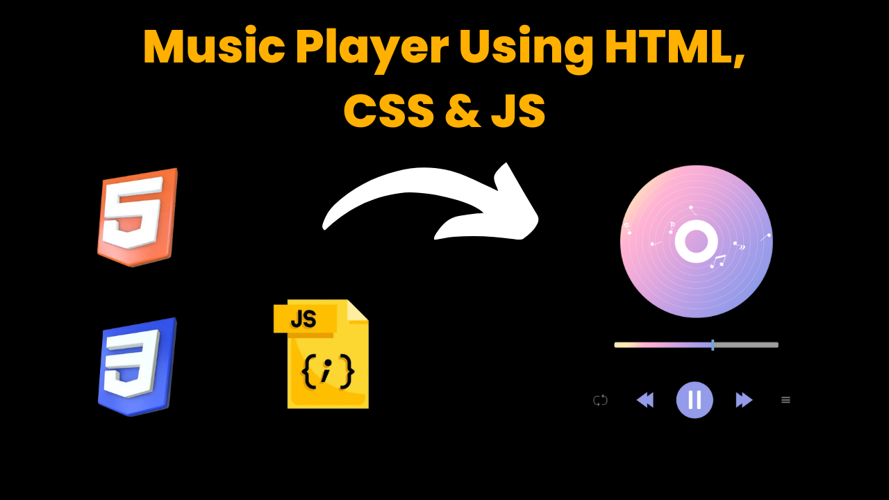 Responsive Music Player Using HTML , CSS & JS