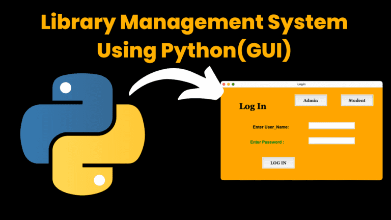 Library Management System Using Python(GUI)