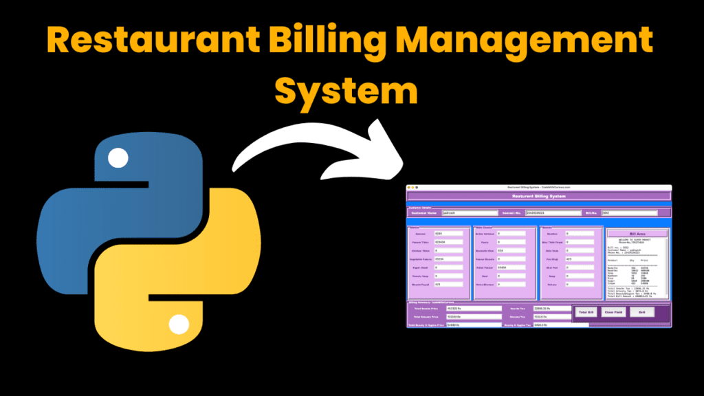 resturent billing management system using Python