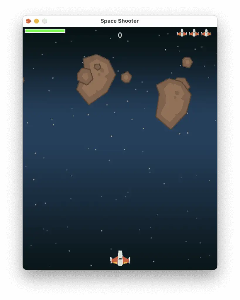 space shooter game using python