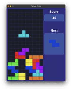 Tetris Game using Python pygame with source code - CodeWithCurious