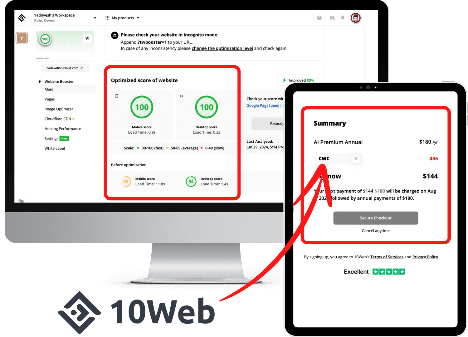10web promo code