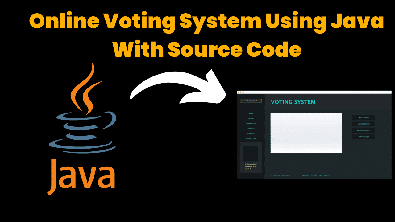 Online Voting System Using Java With Source Code