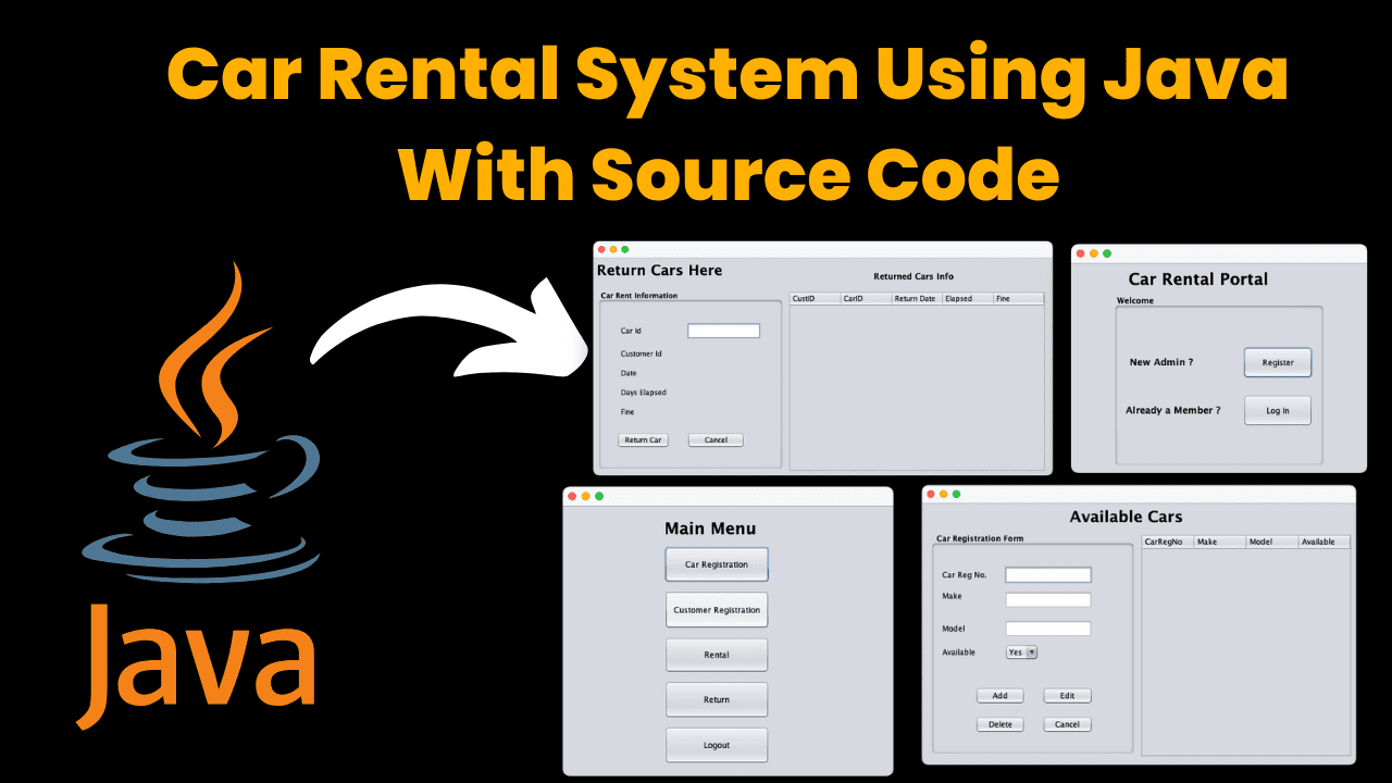 car rental system using java