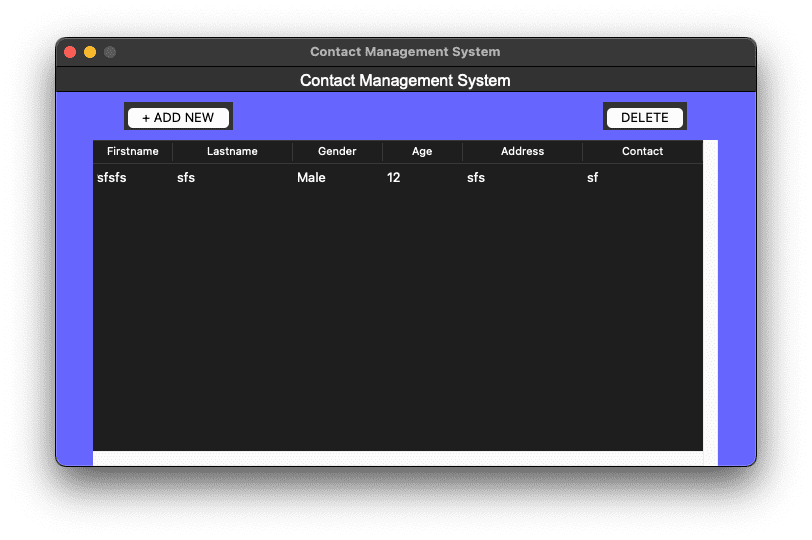 Contact Management System in Python