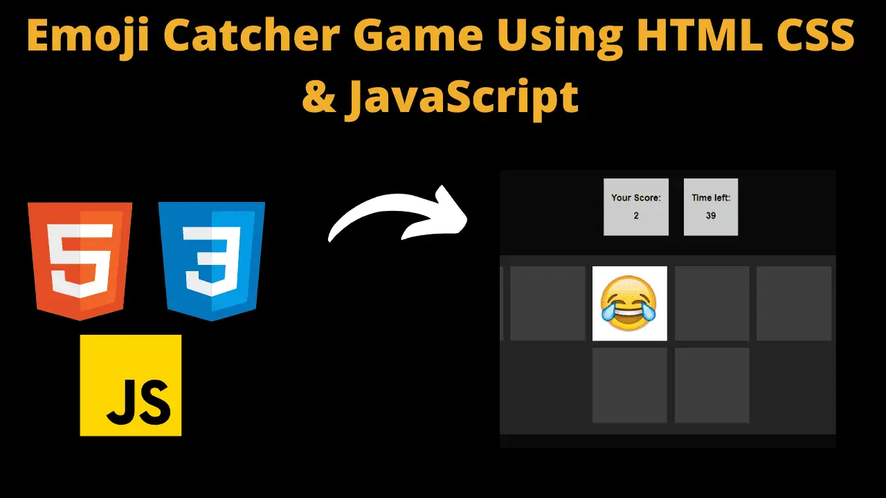 Emoji Catcher Game Using HTML CSS & JavaScript