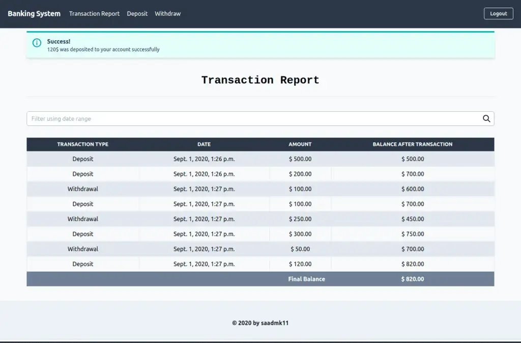 Bank Management System Using Python Django