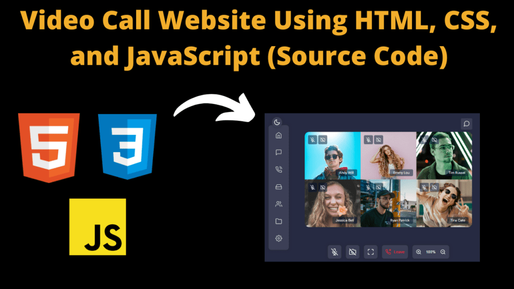 Video Call Website Using HTML, CSS, and JavaScript (Source Code)