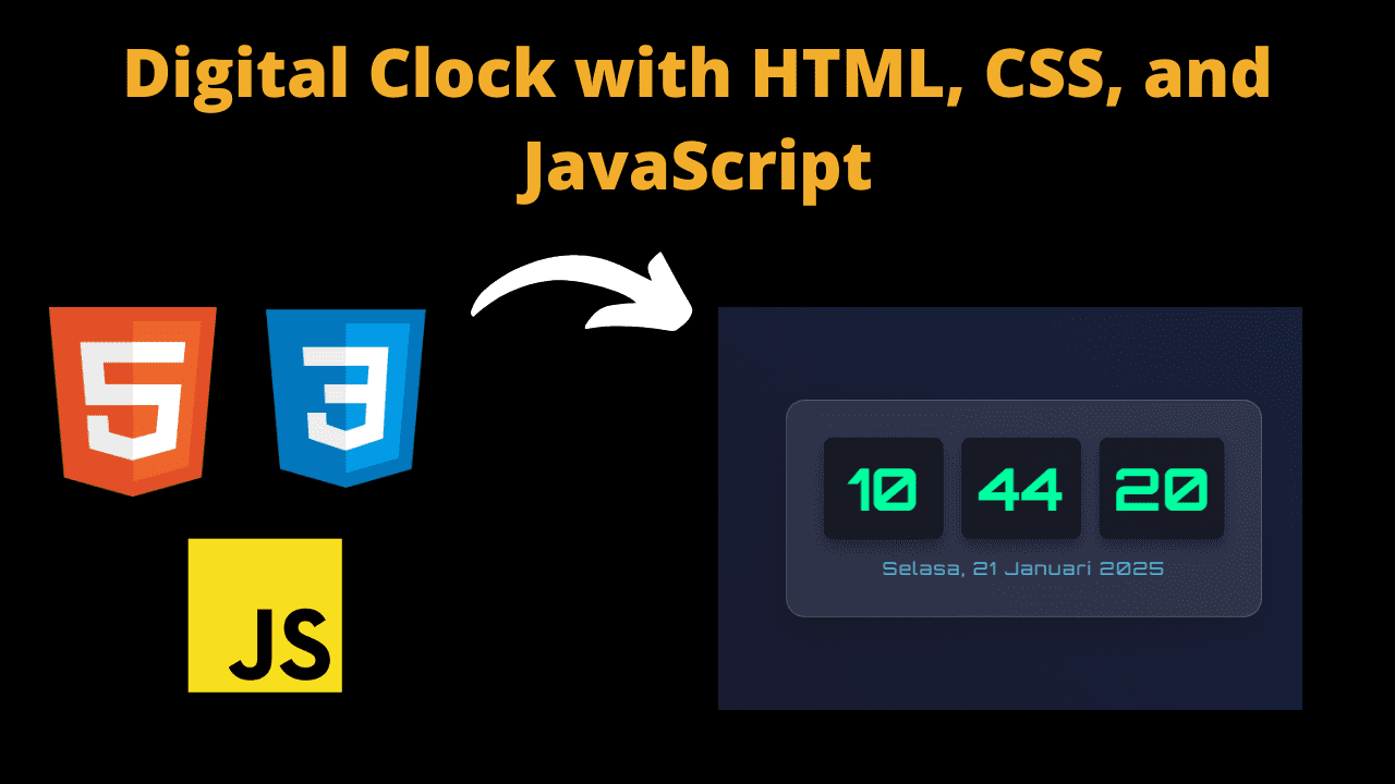 Digital Clock with HTML, CSS, and JavaScript