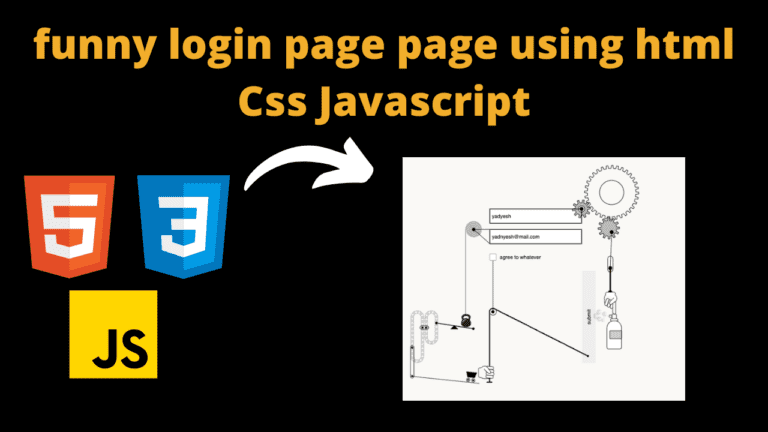 A Funny Login Page Using HTML, CSS, and JavaScript