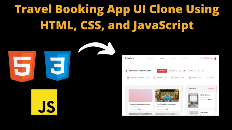 Travel Booking App UI Clone Using HTML, CSS, and JavaScript