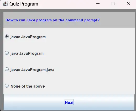 Online Quiz System Using java with complete source code - CodeWithCurious