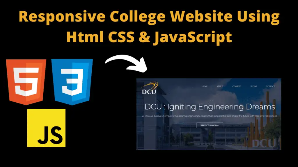 responsive College Website Using Html CSS & JavaScript