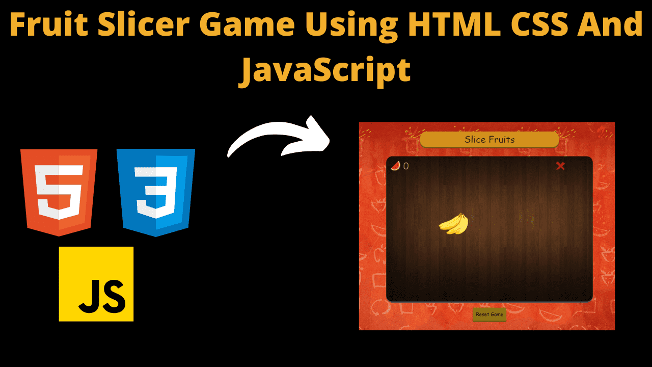Fruit Slicer Game Using HTML CSS And JavaScript - CodeWithCurious