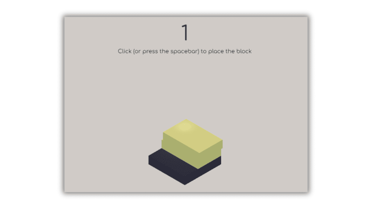 Tower Blocks Game Using HTML CSS And JavaScript - CodeWithCurious