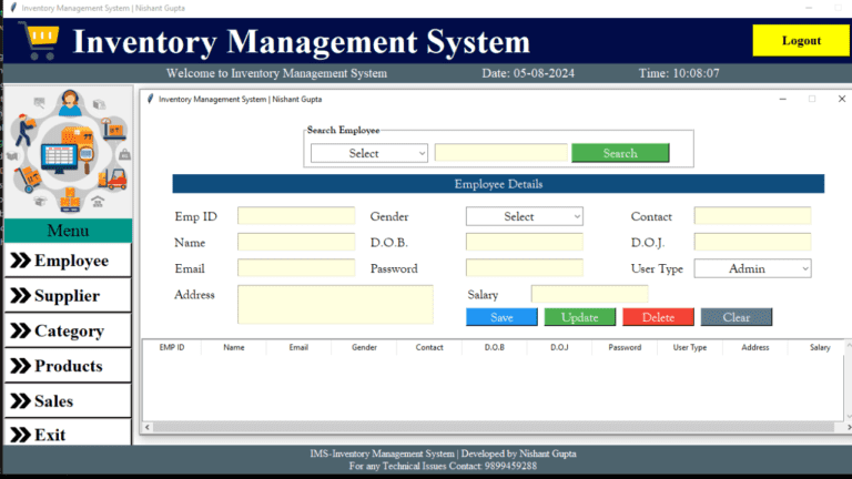 Inventory Management System Using Python - CodeWithCurious