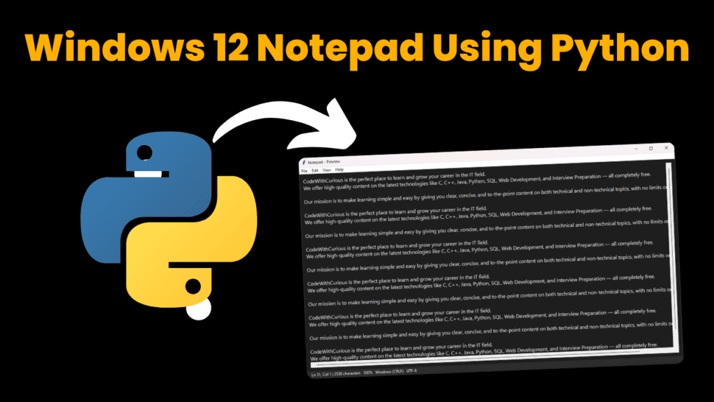 Windows 12 Notepad