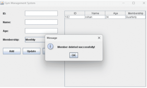 GYM Management System Using Java [GUI using Swing] - CodeWithCurious